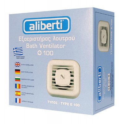 ALIBERTI εξαεριστήρας λουτρού Type E 100, λευκός ALIBERTI εξαεριστήρας λουτρού Type E 100, λευκός
