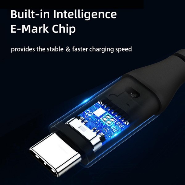 CABLETIME καλώδιο USB-C CM100, PD100W, E-MARK, USB 2.0, 5A, 1m, μαύρο CABLETIME καλώδιο USB-C CM100, PD100W, E-MARK, USB 2.0, 5A, 1m, μαύρο