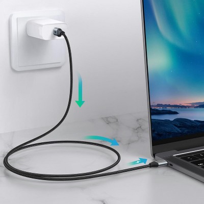 CABLETIME καλώδιο USB-C M-M C160, PD60W, USB 2.0, 1m, μαύρο CABLETIME καλώδιο USB-C M-M C160, PD60W, USB 2.0, 1m, μαύρο