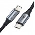 CABLETIME καλώδιο USB-C M-M C160, E-MARK, PD100W, USB 2.0, 5A, 1m, μαύρο