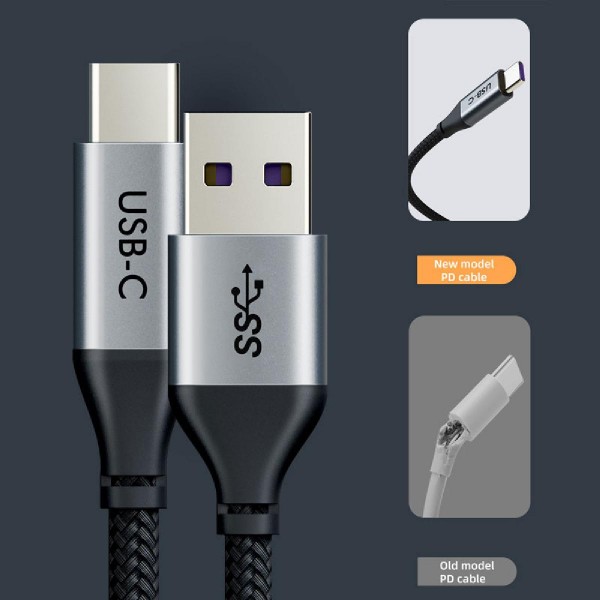 CABLETIME καλώδιο USB-A σε USB-C C160, 5A, USB 2.0, 0.25m, μαύρο