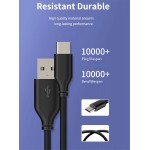 CABLETIME καλώδιο USB-A 2.0 σε USB-C C160, 5V3A, 0.25m, μαύρο