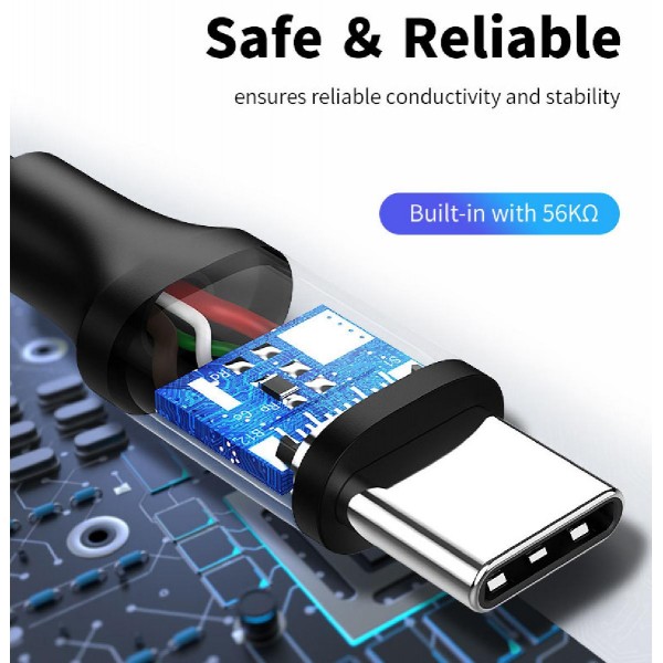 CABLETIME καλώδιο USB-A 2.0 σε USB-C C160, 5V3A, 0.25m, μαύρο CABLETIME καλώδιο USB-A 2.0 σε USB-C C160, 5V3A, 0.25m, μαύρο