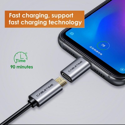 CABLETIME αντάπτορας OTG USB-C σε USB Micro B C160, USB 2.0, γκρι CABLETIME αντάπτορας OTG USB-C σε USB Micro B C160, USB 2.0, γκρι
