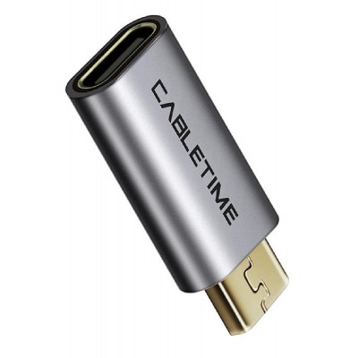 CABLETIME αντάπτορας OTG USB Type-C σε USB 2.0 Micro B C160, γκρι CABLETIME αντάπτορας OTG USB Type-C σε USB 2.0 Micro B C160, γκρι