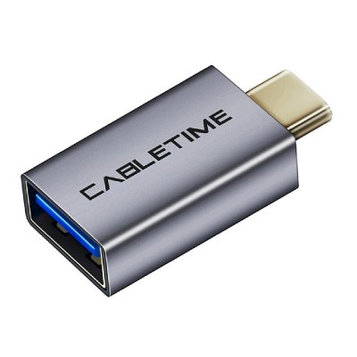CABLETIME αντάπτορας OTG USB-C σε USB 3.0 C160, γκρι CABLETIME αντάπτορας OTG USB-C σε USB 3.0 C160, γκρι