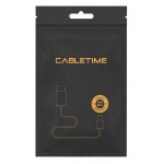 CABLETIME καλώδιο USB Type-C σε 3.5mm C160, Digital Version, 0.1m, μαύρο