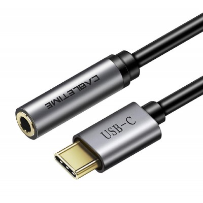 CABLETIME καλώδιο USB-C σε 3.5mm C160, M-F, 0.1m, μαύρο CABLETIME καλώδιο USB-C σε 3.5mm C160, M-F, 0.1m, μαύρο