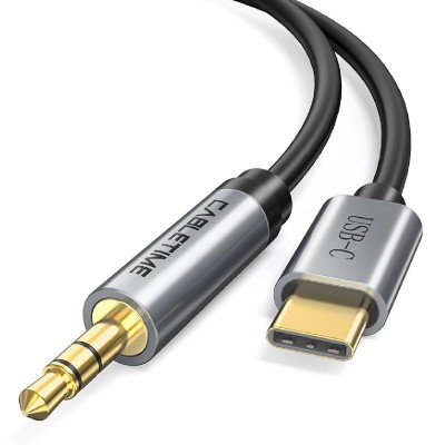 CABLETIME καλώδιο AUX USB Type-C σε 3.5mm C160, 1m, μαύρο CABLETIME καλώδιο AUX USB Type-C σε 3.5mm C160, 1m, μαύρο