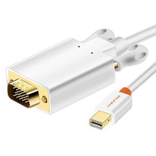 CABLETIME καλώδιο Mini DisplayPort σε VGA AV588, 1080p, 1.8m, λευκό CABLETIME καλώδιο Mini DisplayPort σε VGA AV588, 1080p, 1.8m, λευκό