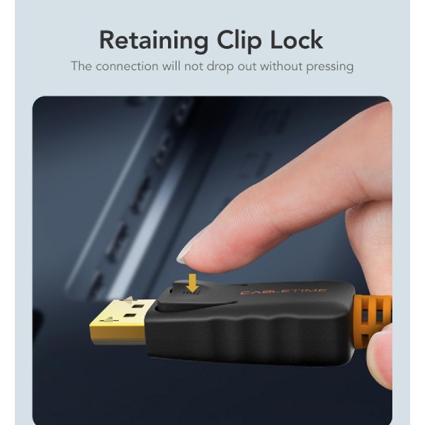 CABLETIME καλώδιο Displayport σε HDMI AV585, 1080p, 1.8m, μαύρο CABLETIME καλώδιο Displayport σε HDMI AV585, 1080p, 1.8m, μαύρο