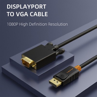CABLETIME καλώδιο Displayport σε VGA AV585, 1080p, 1.8m, μαύρο CABLETIME καλώδιο Displayport σε VGA AV585, 1080p, 1.8m, μαύρο