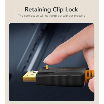 CABLETIME καλώδιο Displayport 1.2v AV585, 4K, 4.5m, μαύρο CABLETIME καλώδιο Displayport 1.2v AV585, 4K, 4.5m, μαύρο