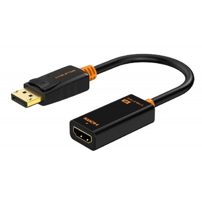 CABLETIME αντάπτορας DisplayPort σε HDMI AV586, 4K, 0.2m, μαύρος CABLETIME αντάπτορας DisplayPort σε HDMI AV586, 4K, 0.2m, μαύρος