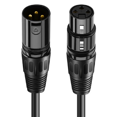 CABLETIME καλώδιο μικροφώνου XLR AV350, 3P, M/F, 24AWG, 5m, μαύρο CABLETIME καλώδιο μικροφώνου XLR AV350, 3P, M/F, 24AWG, 5m, μαύρο