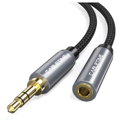 CABLETIME καλώδιο AUX Stereo 3.5mm AV311, M-F, 1.8, μαύρο CABLETIME καλώδιο AUX Stereo 3.5mm AV311, M-F, 1.8, μαύρο