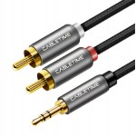CABLETIME καλώδιο Stereo 3.5mm σε 2x RCA AV314, 3m, μαύρο CABLETIME καλώδιο Stereo 3.5mm σε 2x RCA AV314, 3m, μαύρο