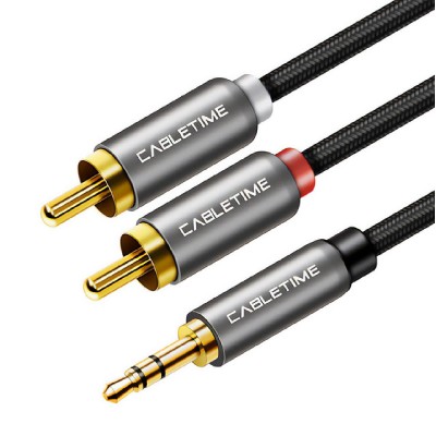 CABLETIME καλώδιο Stereo 3.5mm σε 2x RCA AV314, 3m, μαύρο CABLETIME καλώδιο Stereo 3.5mm σε 2x RCA AV314, 3m, μαύρο