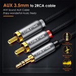 CABLETIME καλώδιο Stereo 3.5mm σε 2x RCA AV314, 3m, μαύρο CABLETIME καλώδιο Stereo 3.5mm σε 2x RCA AV314, 3m, μαύρο