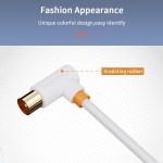 CABLETIME καλώδιο TV M σε TV F 90 Degree AV101, 75OHM, 3m, λευκό CABLETIME καλώδιο TV M σε TV F 90 Degree AV101, 75OHM, 3m, λευκό