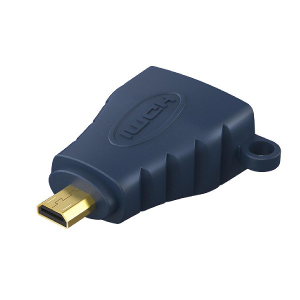 CABLETIME αντάπτορας Micro HDMI D σε HDMI AV599, with Ring, 4K, μπλε