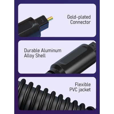 CABLETIME καλώδιο Toslink CT-AV380, gold plated, OD 4.0mm, 5m, μαύρο CABLETIME καλώδιο Toslink CT-AV380, gold plated, OD 4.0mm, 5m, μαύρο