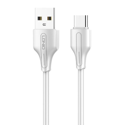 LDNIO καλώδιο USB-C σε USB LS540, 2.4A, 20cm, λευκό LDNIO καλώδιο USB-C σε USB LS540, 2.4A, 20cm, λευκό