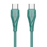 LDNIO καλώδιο USB-C σε USB-C LC611C, 65W PD, 1m, πράσινο LDNIO καλώδιο USB-C σε USB-C LC611C, 65W PD, 1m, πράσινο