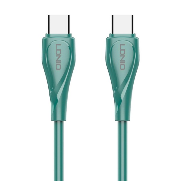LDNIO καλώδιο USB-C σε USB-C LC611C, 65W PD, 1m, πράσινο LDNIO καλώδιο USB-C σε USB-C LC611C, 65W PD, 1m, πράσινο