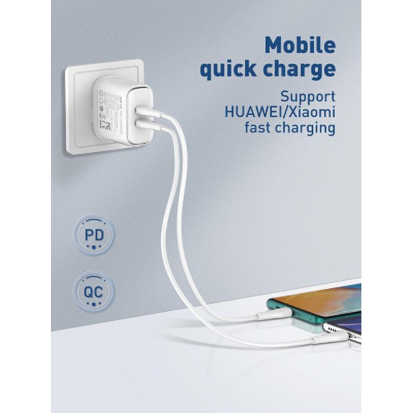 LDNIO καλώδιο USB-C σε USB-C LC611C, 65W PD, 1m, πράσινο LDNIO καλώδιο USB-C σε USB-C LC611C, 65W PD, 1m, πράσινο