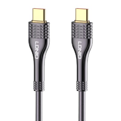 LDNIO καλώδιο USB-C σε USB-C LC651C, 65W, 1m, γκρι LDNIO καλώδιο USB-C σε USB-C LC651C, 65W, 1m, γκρι