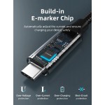 CABLETIME καλώδιο USB-C CT-CMCML-AG1, γωνιακό, 100W 20Gbps 4K, 1m, μαύρο CABLETIME καλώδιο USB-C CT-CMCML-AG1, γωνιακό, 100W 20Gbps 4K, 1m, μαύρο