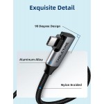 CABLETIME καλώδιο USB-C CT-CMCML-AG1, γωνιακό, 100W 20Gbps 4K, 1m, μαύρο CABLETIME καλώδιο USB-C CT-CMCML-AG1, γωνιακό, 100W 20Gbps 4K, 1m, μαύρο