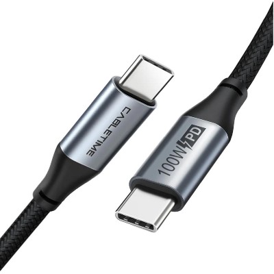 CABLETIME καλώδιο USB-C CMCM100W, 100W PD, 480Mbps, 1.5m, μαύρο CABLETIME καλώδιο USB-C CMCM100W, 100W PD, 480Mbps, 1.5m, μαύρο