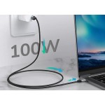 CABLETIME καλώδιο USB-C CMCM100W, 100W PD, 480Mbps, 1.5m, μαύρο CABLETIME καλώδιο USB-C CMCM100W, 100W PD, 480Mbps, 1.5m, μαύρο