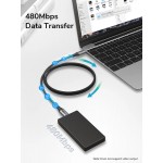 CABLETIME καλώδιο USB-C CMCM100W, 100W PD, 480Mbps, 1.5m, μαύρο CABLETIME καλώδιο USB-C CMCM100W, 100W PD, 480Mbps, 1.5m, μαύρο