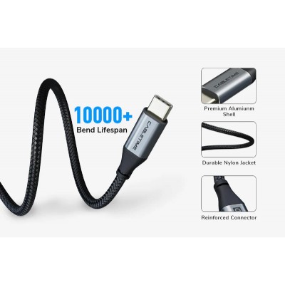 CABLETIME καλώδιο USB-C CMCM100W, 100W PD, 480Mbps, 1.5m, μαύρο CABLETIME καλώδιο USB-C CMCM100W, 100W PD, 480Mbps, 1.5m, μαύρο