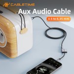 CABLETIME καλώδιο ήχου 3.5mm σε 6.35mm CT-AV321-H11G, 2m, μαύρο CABLETIME καλώδιο ήχου 3.5mm σε 6.35mm CT-AV321-H11G, 2m, μαύρο