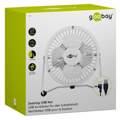 GOOBAY επιτραπέζιος ανεμιστήρας USB 52714, 4 GOOBAY επιτραπέζιος ανεμιστήρας USB 52714, 4