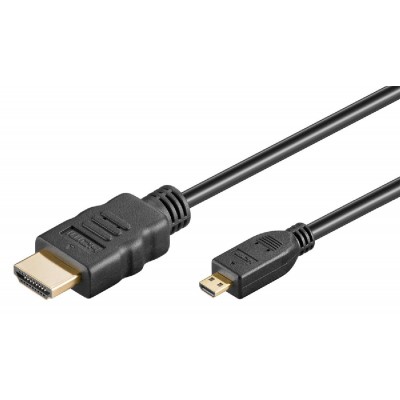 GOOBAY καλώδιο HDMI σε HDMI Micro 53787 με Ethernet, 4K, 5m, μαύρο GOOBAY καλώδιο HDMI σε HDMI Micro 53787 με Ethernet, 4K, 5m, μαύρο