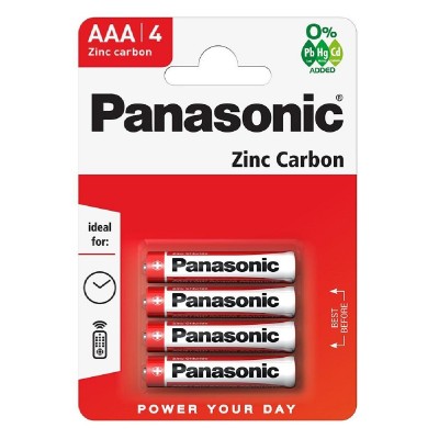 PANASONIC μπαταρίες Zinc Carbon, AAA/R03, 1.5V, 4τμχ PANASONIC μπαταρίες Zinc Carbon, AAA/R03, 1.5V, 4τμχ