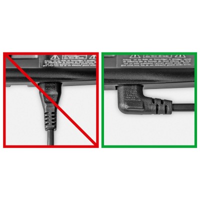 GOOBAY καλώδιο τροφοδοσίας Euro 56588, γωνιακό, 2x0.75 mm², 0.5m, μαύρο GOOBAY καλώδιο τροφοδοσίας Euro 56588, γωνιακό, 2x0.75 mm², 0.5m, μαύρο