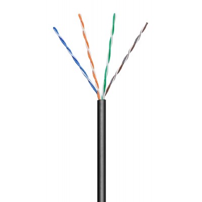 GOOBAY καλώδιο U/UTP CAT 5e 57198, CCA, AWG 24/1, 100m, μαύρο GOOBAY καλώδιο U/UTP CAT 5e 57198, CCA, AWG 24/1, 100m, μαύρο