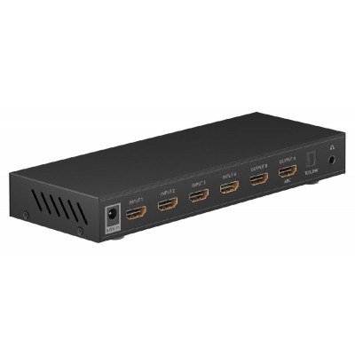 GOOBAY HDMI matrix switch 58478, 4-in σε 2-out, 4K/30Hz, μαύρο GOOBAY HDMI matrix switch 58478, 4-in σε 2-out, 4K/30Hz, μαύρο