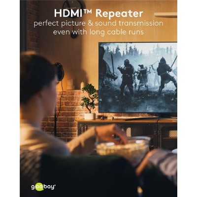 GOOBAY HDMI repeater 58491, 4K/30Hz έως 30m, 1080p 3D έως 40m, μαύρο GOOBAY HDMI repeater 58491, 4K/30Hz έως 30m, 1080p 3D έως 40m, μαύρο