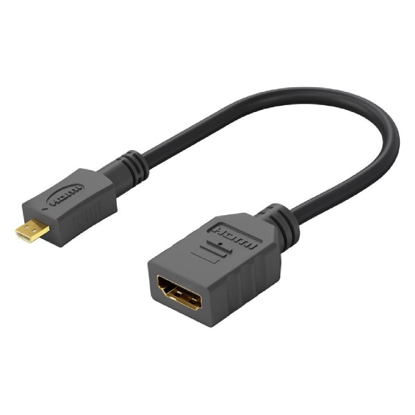 GOOBAY καλώδιο HDMI micro σε HDMI 58683, 4K, 0.15m, μαύρο GOOBAY καλώδιο HDMI micro σε HDMI 58683, 4K, 0.15m, μαύρο