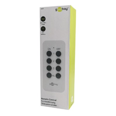 GOOBAY ασύρματο τηλεχειριστήριο 58691, για αντάπτορα ρεύματος, λευκό GOOBAY ασύρματο τηλεχειριστήριο 58691, για αντάπτορα ρεύματος, λευκό