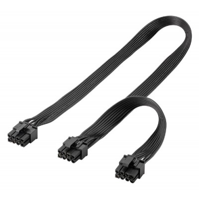 GOOBAY καλώδιο 8 pin σε 2x 6+2 pin PCIe 59714, 23cm, μαύρο GOOBAY καλώδιο 8 pin σε 2x 6+2 pin PCIe 59714, 23cm, μαύρο