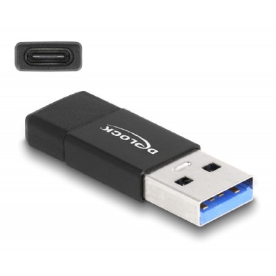 DELOCK αντάπτορας USB 3.2 Gen 2 σε USB Type-C, 10Gbps, μαύρος DELOCK αντάπτορας USB 3.2 Gen 2 σε USB Type-C, 10Gbps, μαύρος