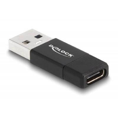 DELOCK αντάπτορας USB 3.2 Gen 2 σε USB Type-C, 10Gbps, μαύρος DELOCK αντάπτορας USB 3.2 Gen 2 σε USB Type-C, 10Gbps, μαύρος
